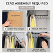 MORALVE Pants Hangers Space Saving - 2 Pack - Non-Slip Multi-Layer Space Saving Hangers - Multifunctional Clothing Rack for Closet Storage - Ideal for Jeans, Trousers, Skirts, Scarves & Slacks (Black) 🍁 All In One Marketplace Canada