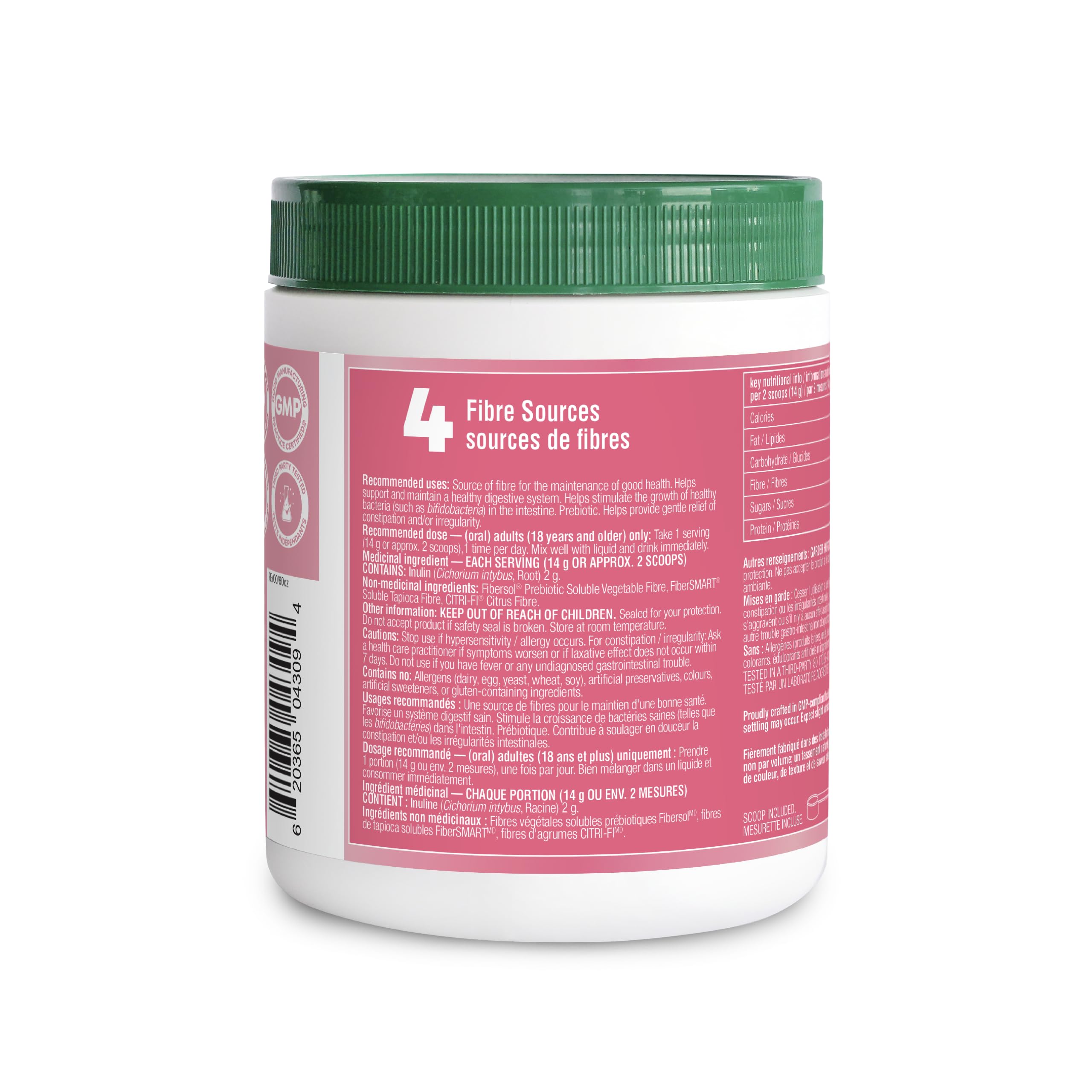 Organika Canadian-Made Belli Bliss Fibre | High Fibre Blend, 4 Diverse Sources of Fibre | Supports Digestive Health, Constipation Relief, Weight Control - Unflavoured, 420g 🍁 All In One Marketplace Canada