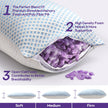 Cooling Memory Foam Pillows Queen Size 2 Pack, Adjustable Shredded Foams, Soft Firm Bed Pillow for Sleeping with Hypoallergenic Zipper Pillow Cover for Side, Back Sleepers, 20x30In 🍁 All In One Marketplace Canada