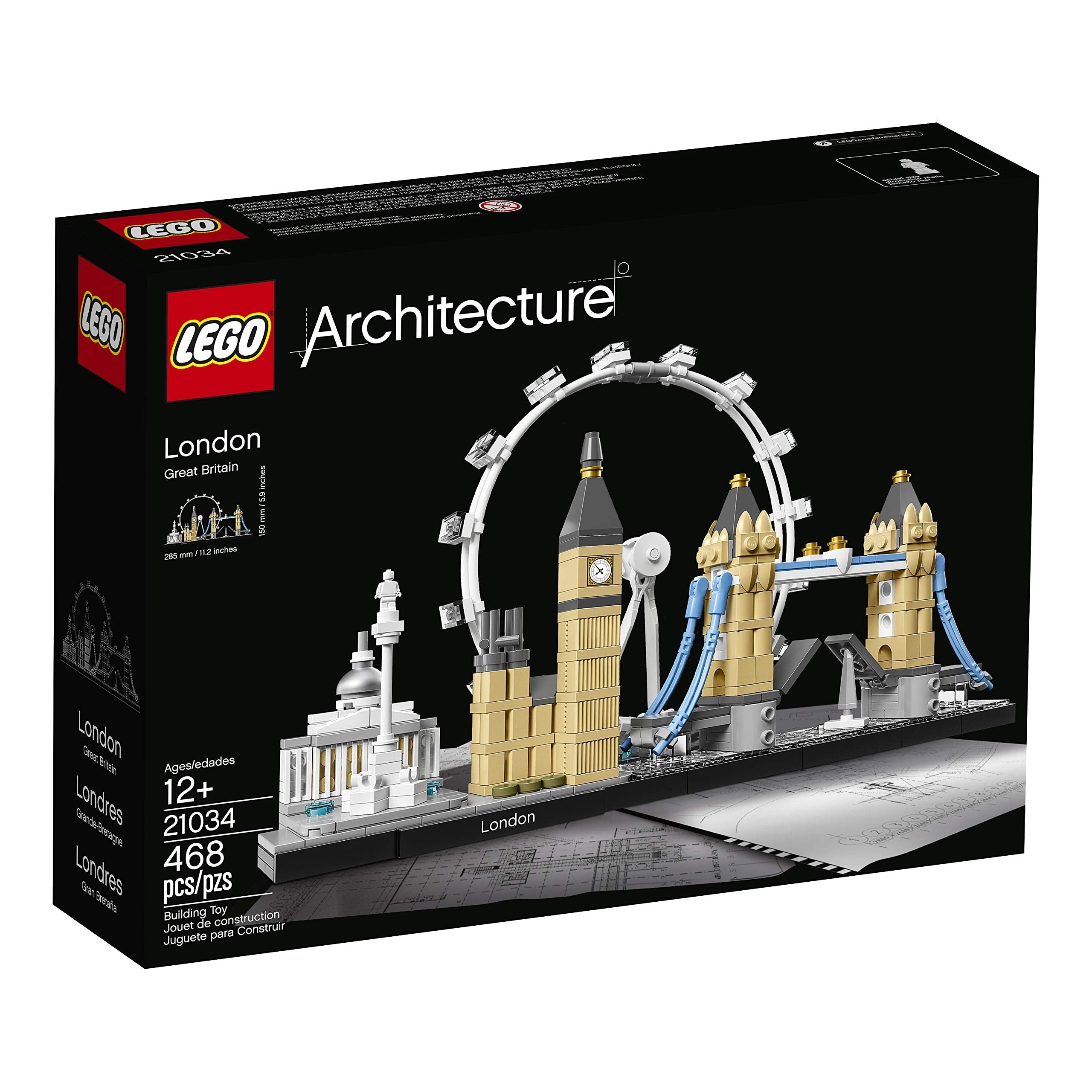 LEGO Architecture London Skyline 21034 Collectible Model Building Kit with London Eye, Big Ben, and Tower Bridge, Office Home Décor, Skyline Collection 🍁 All In One Marketplace Canada