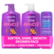 Aussie Total Miracle 3-Piece Set: Shampoo 778 mL, Conditioner 778 mL, 3 Minute Miracle Deep Conditioner Hair Treatment 236 mL, Infused with Apricot and Australian Macadamia Oil, 1.79 L Total 🍁 All In One Marketplace Canada