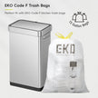 EKO Deluxe Mirage-T 50 Liter / 13.2 Gallon Touchless Rectangular Motion Sensor Trash Can, Matte Stainless Steel Finish 🍁 All In One Marketplace Canada