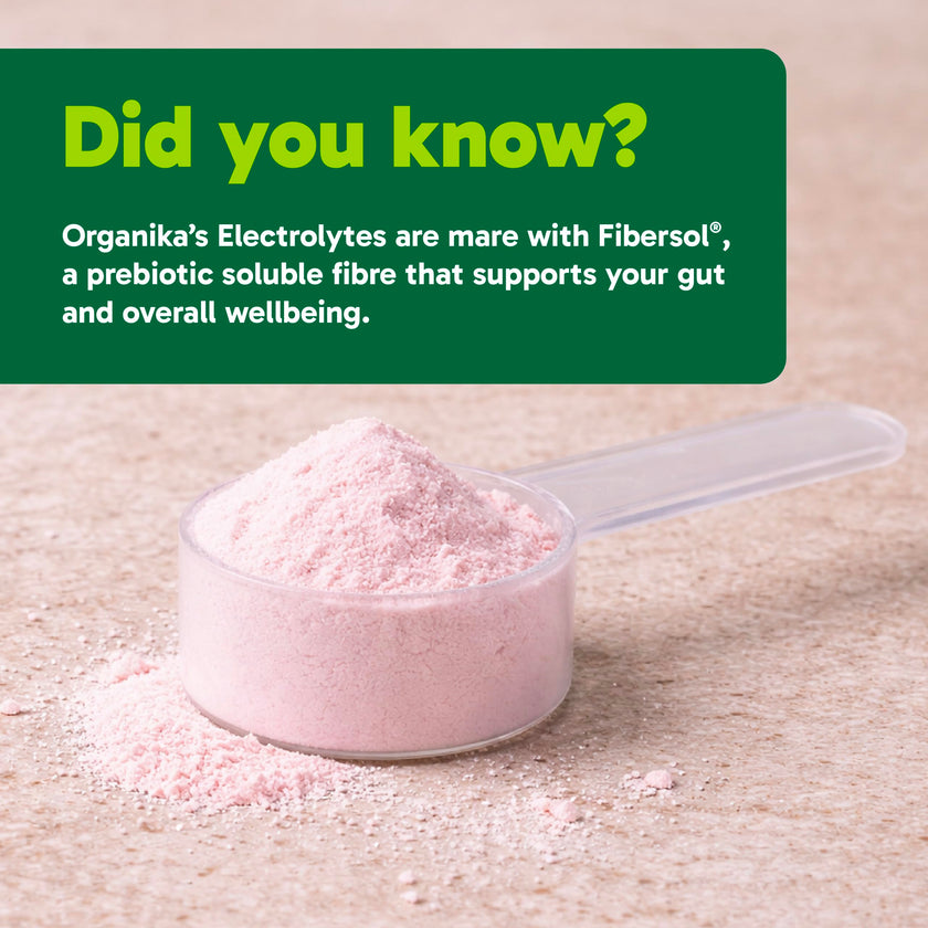 Organika Canadian-Made Electrolytes Powder with Vitamin C & Prebiotic Fibre - Sugar-Free Hydration Drink Mix - Wild Raspberry - 210 g - 60 servings 🍁 All In One Marketplace Canada
