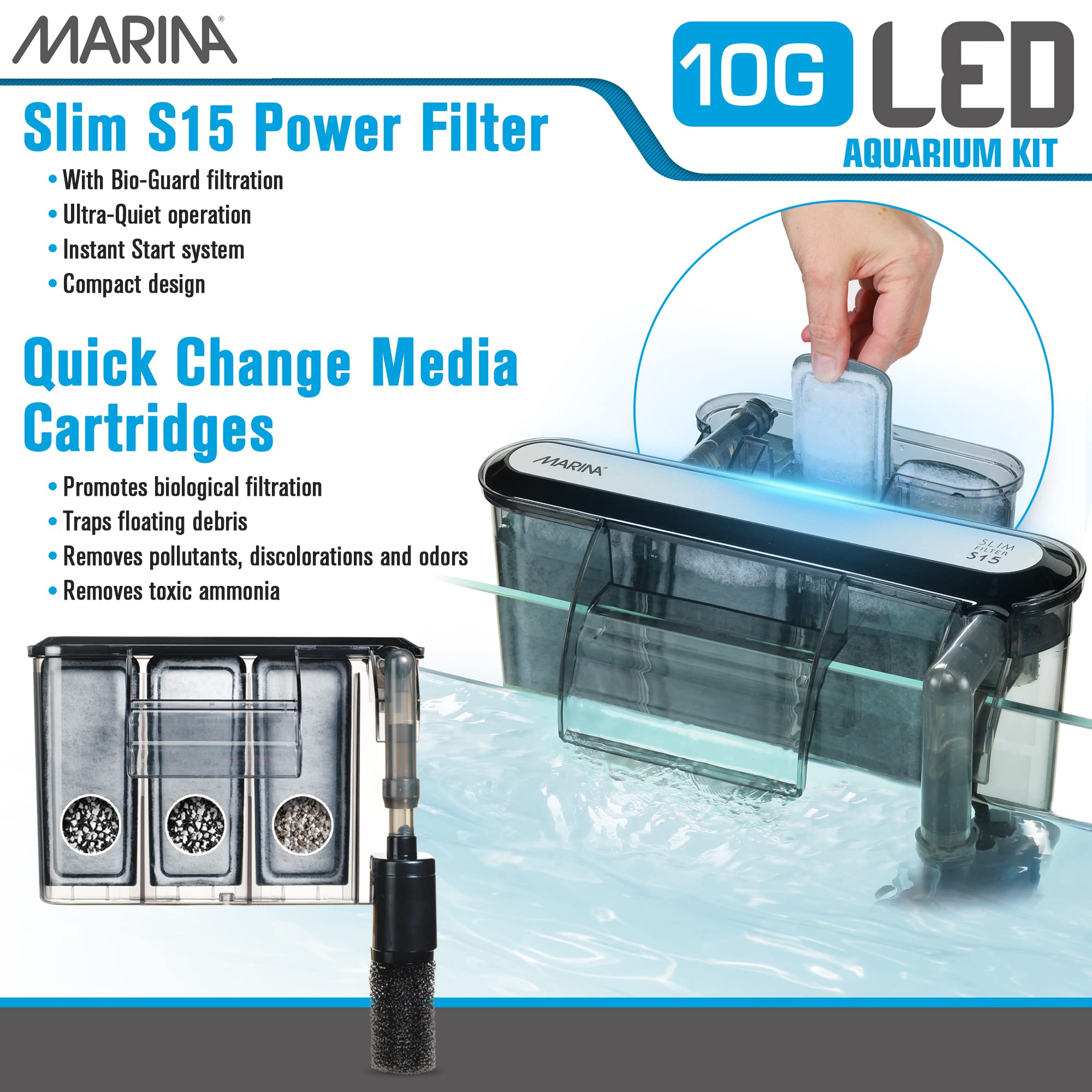 Marina LED Aquarium Kit, 10 Gallon, (15256A1) 🍁 All In One Marketplace Canada