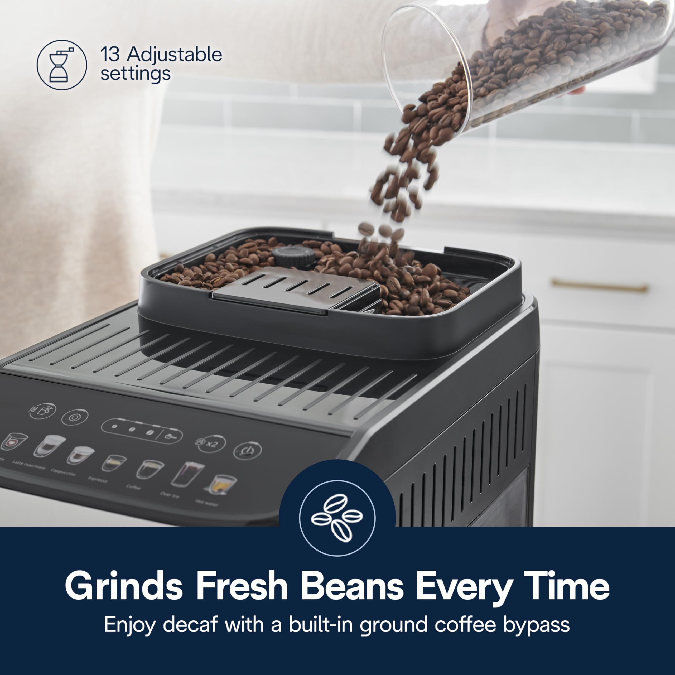 De'Longhi Magnifica Evo Automatic Espresso & Coffee Machine with Auto Milk Frother, Built-in Grinder & Auto-Clean Function - For Latte, Cappuccino, Americano, Iced Coffee, ECAM29084SB, Silver 🍁 All In One Marketplace Canada