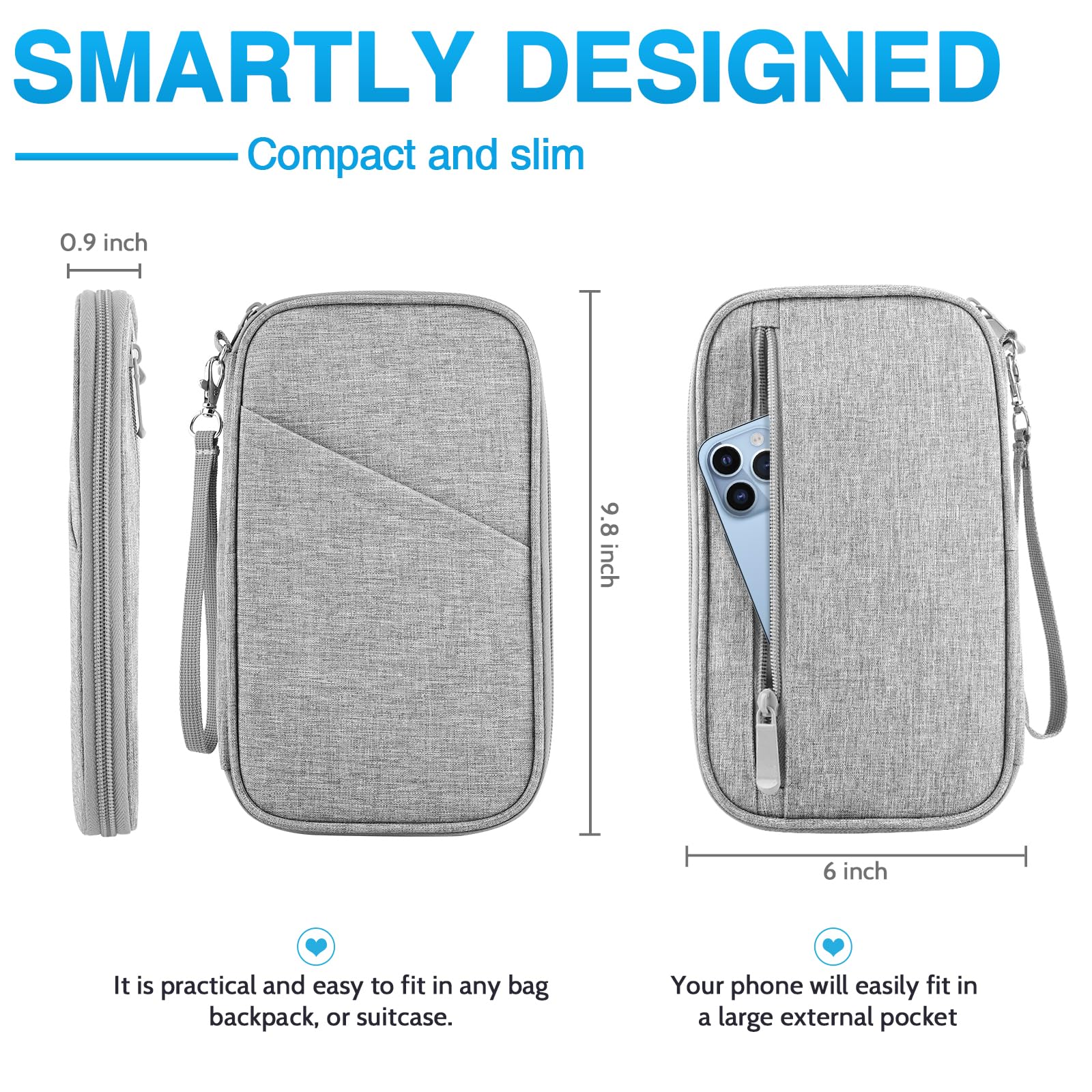 Passport Holder Family, Women RFID Blocking Passport Wallet, Travel Document Organizer for Wallets, Waterproof Passport Holders Bag for Men Traveling, Credit Cards Case 🍁 All In One Marketplace Canada