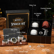 Whiskey Smoker Kit with Torch - 6 Flavors Wood Chips, 2 Glasses, 2 Ice Ball Molds - Cocktail Smoker Infuser Kit, Old Fashioned Drink Smoker Kit, Birthday Bourbon Whiskey Gifts for Men,Dad(NO Butane) 🍁 All In One Marketplace Canada