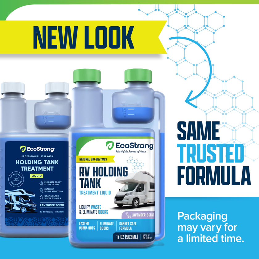 Eco Strong RV Toilet Treatment | RV Black Tank Treatment | RV Holding Tank Digestor, Odor Eliminator, and Cleaner | Perfect for Campers, RVs, Boats, 17 Treatments, Lavender 🍁 All In One Marketplace Canada