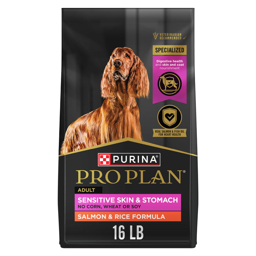 Pro Plan Dry Dog Food, Sensitive Skin & Stomach, Salmon & Rice, Brown, 7.26 kg (Pack of 1) 🍁 All In One Marketplace Canada