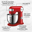 Cuisinart Precision Master 5.5-Quart Tilt-Head Stand Mixer, 12 Speed, 500W, Includes Bowl, Dough Hook, Chef's Whisk and Flat Mixing Paddle, Red (SM-50RC) 🍁 All In One Marketplace Canada