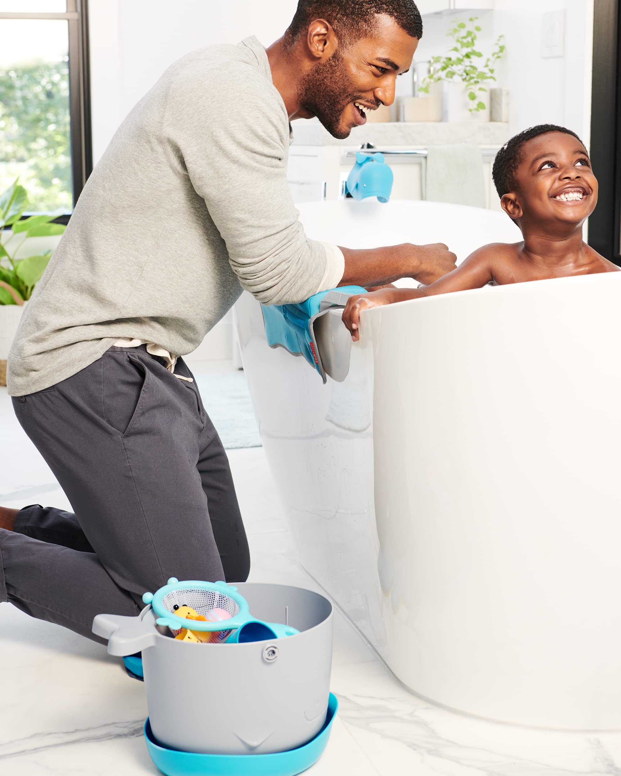 Skip Hop Bath Toy Storage, Moby Stowaway Bucket, Grey 🍁 All In One Marketplace Canada