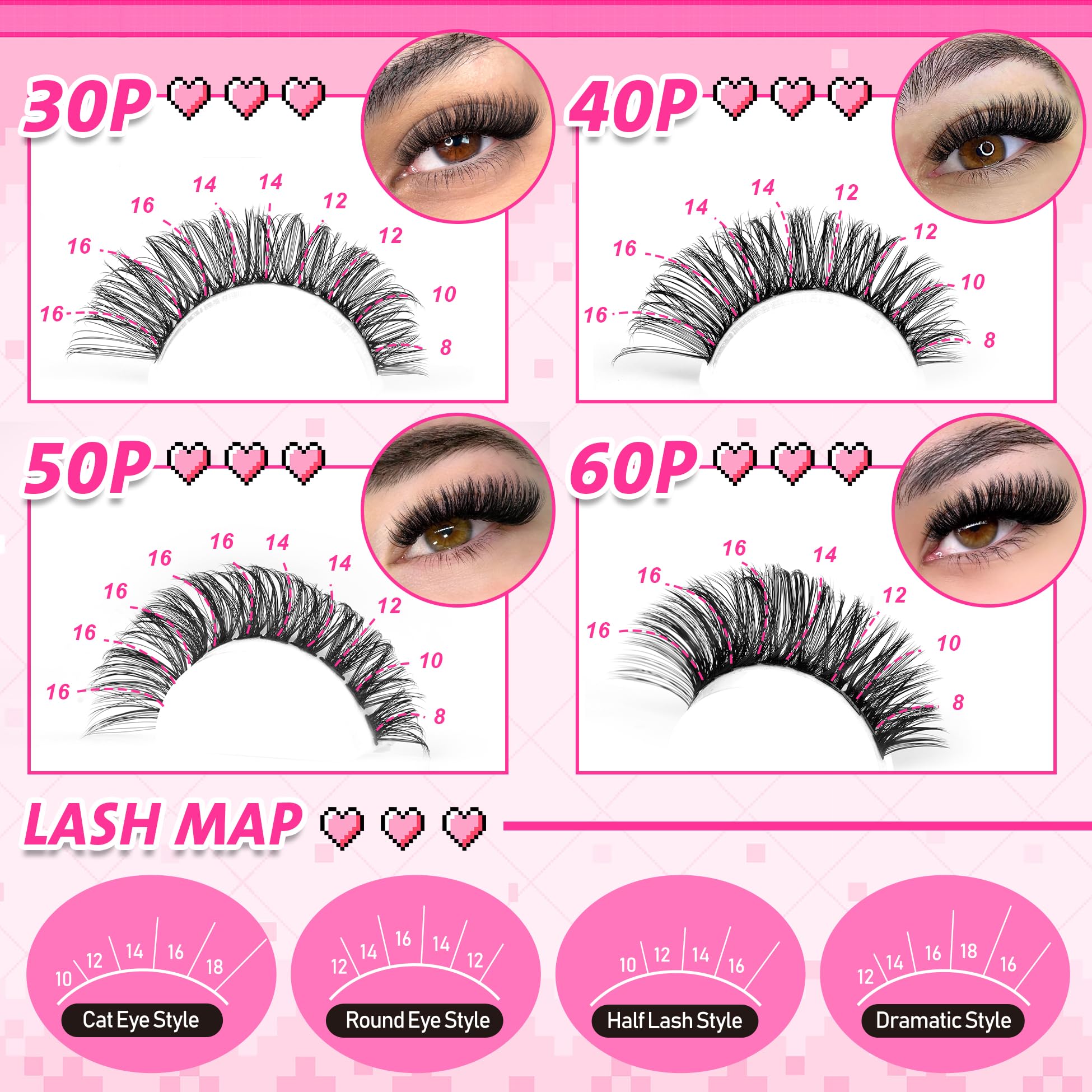 wiwoseo Cluster Eyelash Extensions 560pcs Lash Clusters Wipsy Cluster Lashes D Curl Eyelashes Clusters Individual Lashes DIY Lash Extensions Cluster Eyelash Natural Look Eyelashes (8-16MM) 🍁 All In One Marketplace Canada