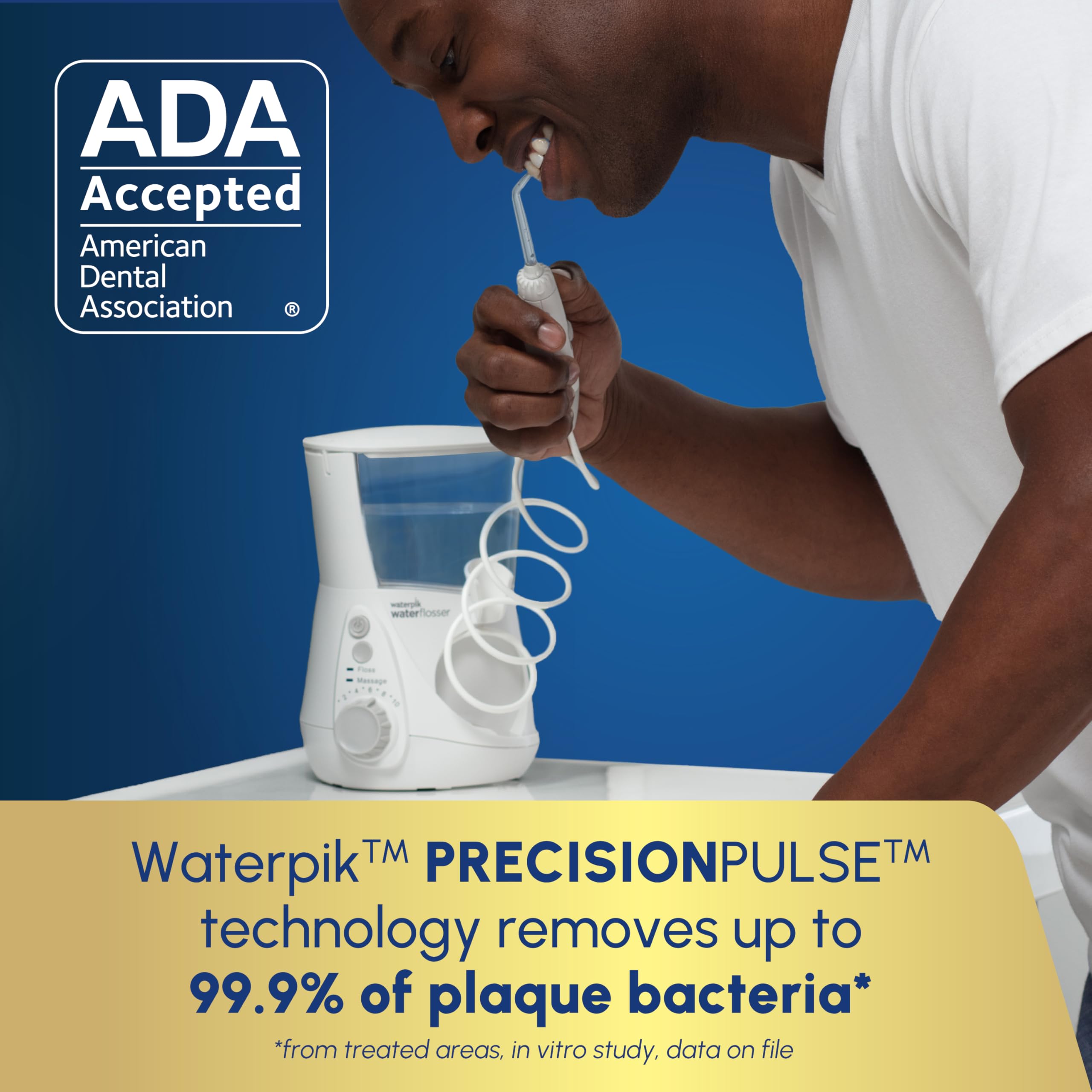 Waterpik Aquarius Water Flosser For Teeth Cleaning, Gums, Braces, Dental Care, Electric Power With 10 Settings, 7 Tips For Multiple Users & Needs, CDA Validated, White WP-660, Packaging May Vary 🍁 All In One Marketplace Canada