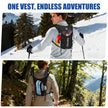 ONETOALL Running Vest for Women & Men, Hydration Backpack 6L - 1x 500ml Flask Included, 16 Reflective Points, Emergency Whistle, Lightweight Breathable for Trail Running, Hiking (Black) 🍁 All In One Marketplace Canada