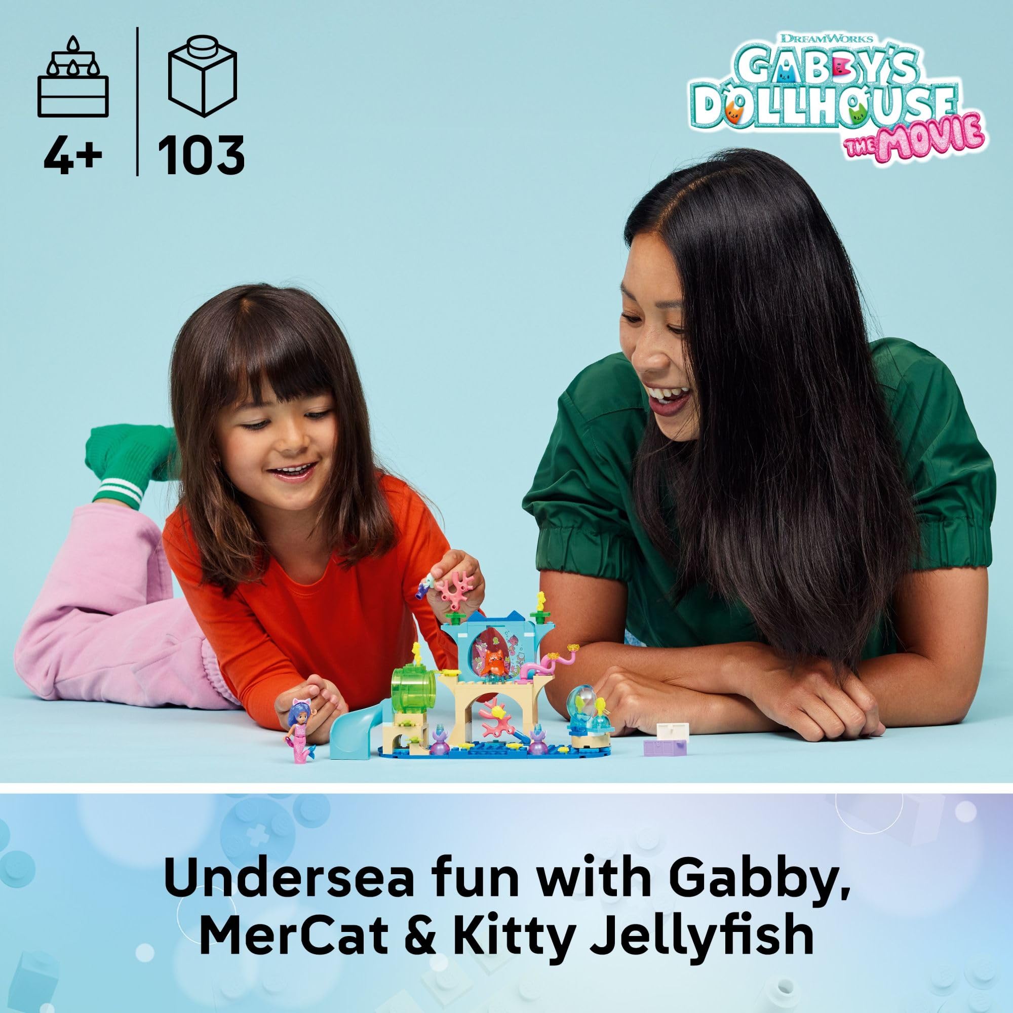 LEGO Gabby’s Dollhouse Mermaid Gabby’s Aquarium Adventure Building Blocks - Pretend Play & Learning Toy for Girls & Boys, Ages 4+, with Gabby & Mercat Mini Dolls - Gift Idea for Birthdays - 11204 🍁 All In One Marketplace Canada