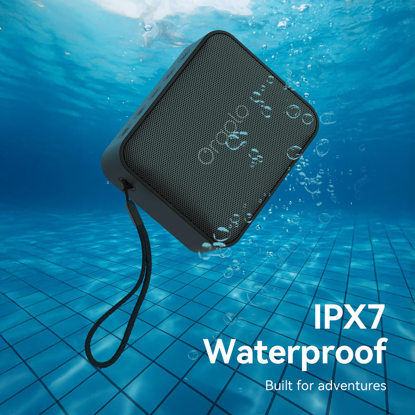 Oraolo Bluetooth Speaker, IPX7 Waterproof Portable Bluetooth Speaker with Stereo Sound, Bluetooth 5.4, Support AUX/TF Card, TWS Pairing,Small Wireless Speaker for Home, Shower, Outdoors, Travel Black 🍁 All In One Marketplace Canada