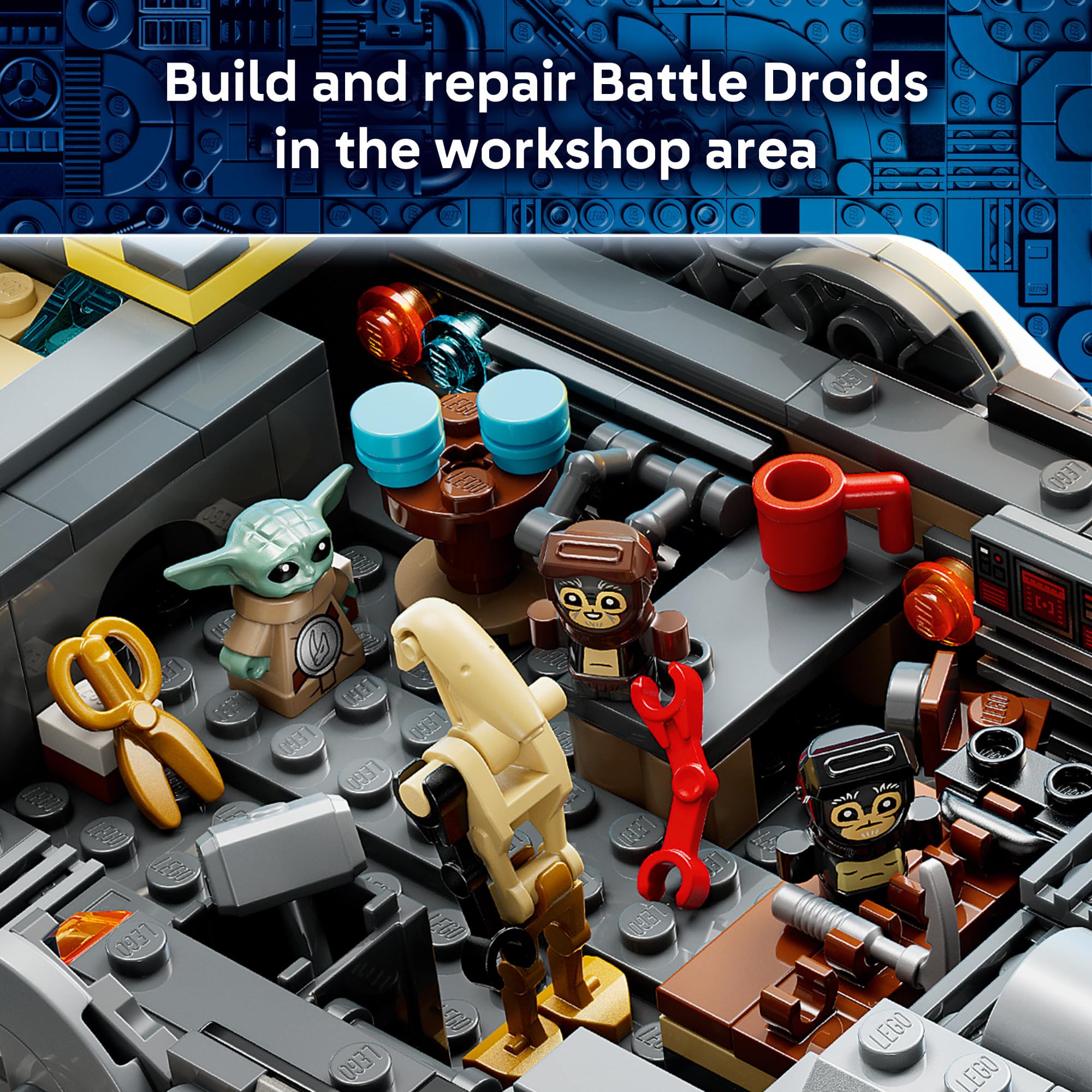 LEGO Star Wars: The Mandalorian and Grogu Anzellan Starship Building Toy - Build and Display Set for Boys & Girls, Ages 9+ - Star Wars Gifts for Kids - W/Grogu & 2 Anzellan Figures - 75445 🍁 All In One Marketplace Canada