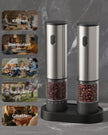 Salt and Pepper Grinder Set, Automatic Salt and Pepper Grinder, USB-C Rechargeable with 5 Adjustable Coarseness, One Hand Operation 🍁 All In One Marketplace Canada