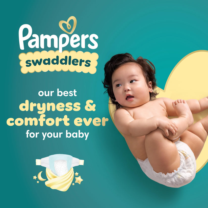 Pampers Swaddlers Diapers, Size 0 (up to 10 lbs), 136 Count, Absorbent, Keeps Baby Dry and Comfortable, Skin Safe Disposable Baby Diaper 🍁 All In One Marketplace Canada