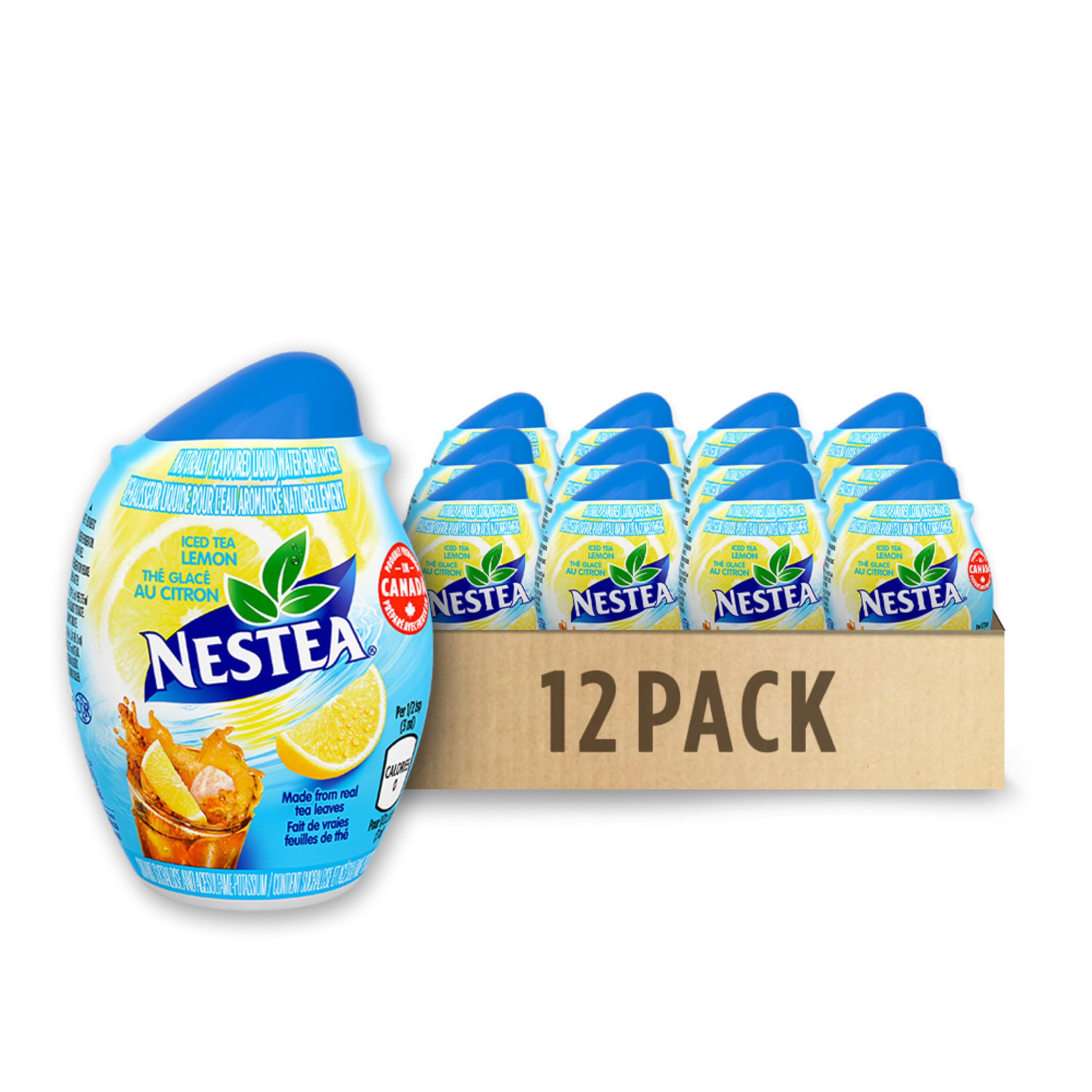 NESTEA Lemon Iced Tea Liquid Water Enhancer, 12 Bottles, 624 mL 🍁 All In One Marketplace Canada