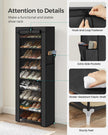 SONGMICS 10-Tier Shoe Rack, Shoe Storage Organizer Cabinet, Black URXJ10H01 🍁 All In One Marketplace Canada