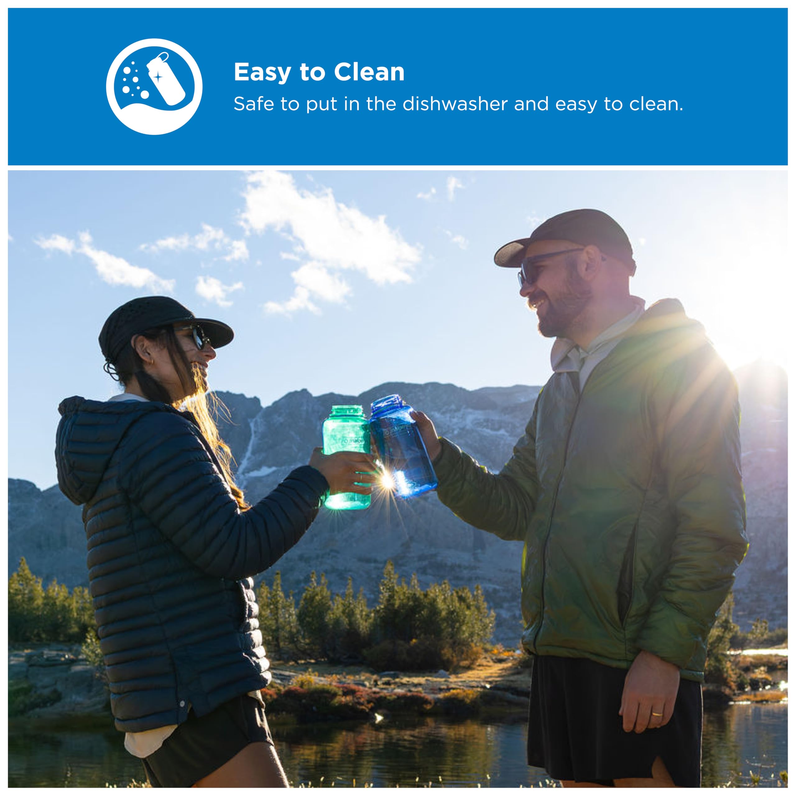 Nalgene 32 oz Wide Mouth Water Bottle, Cornflower Blue 🍁 All In One Marketplace Canada