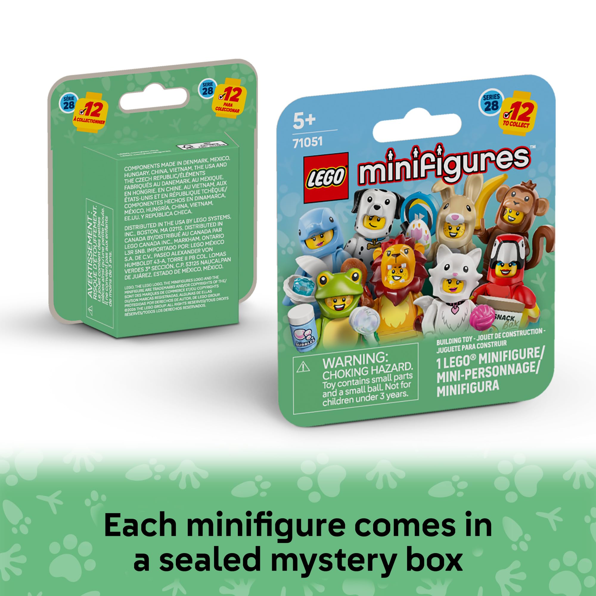 LEGO Minifigures Animal Series 28 6 Pack - Kids Toys in Sealed Mystery Boxes - Animal Themed Figures to Collect - Birthday Party Favors & Gift Idea for Boys & Girls, Ages 5+ - 66813 🍁 All In One Marketplace Canada