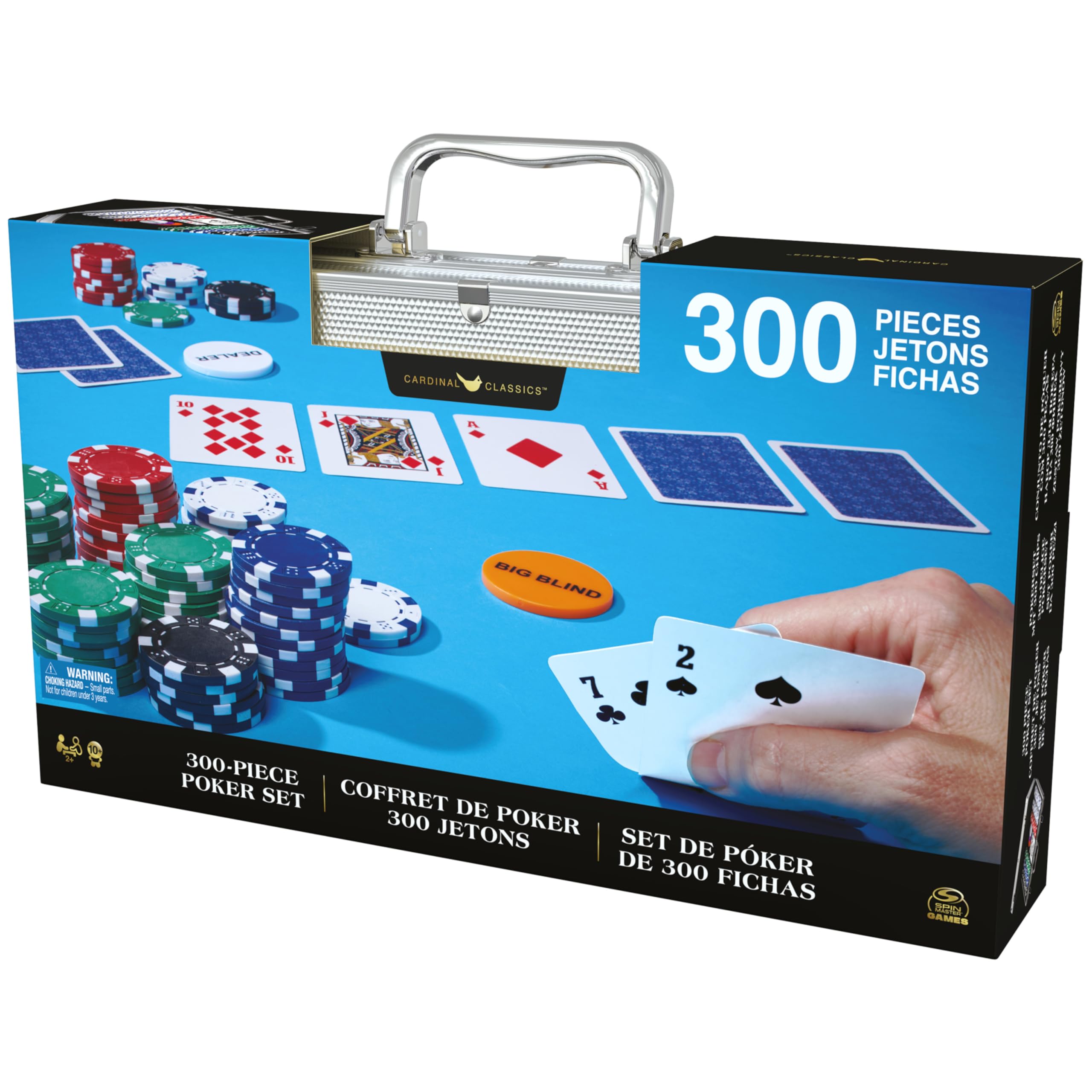 Cardinal Classics, 300-Piece Poker Set with Aluminum Carrying Case & Professional 11.5g Chips Plus 5 Poker Dice, for Adults and Kids Ages 10 and up 🍁 All In One Marketplace Canada