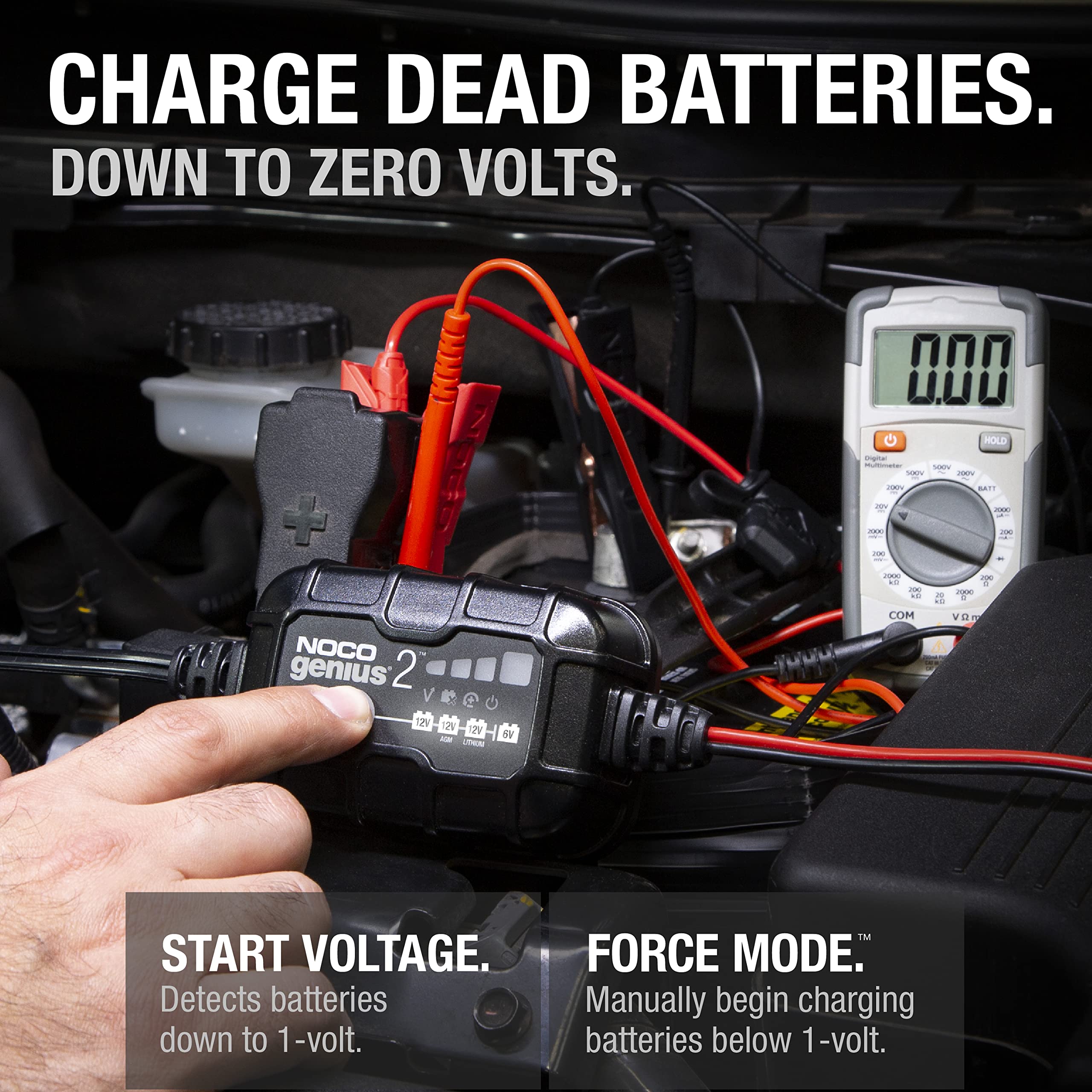 NOCO GENIUS2: 2A 6V/12V Smart Battery Charger – Automatic Maintainer, Trickle Charger & Desulfator with Overcharge Protection & Temperature Compensation – for Lead-Acid & Lithium Batteries 🍁 All In One Marketplace Canada