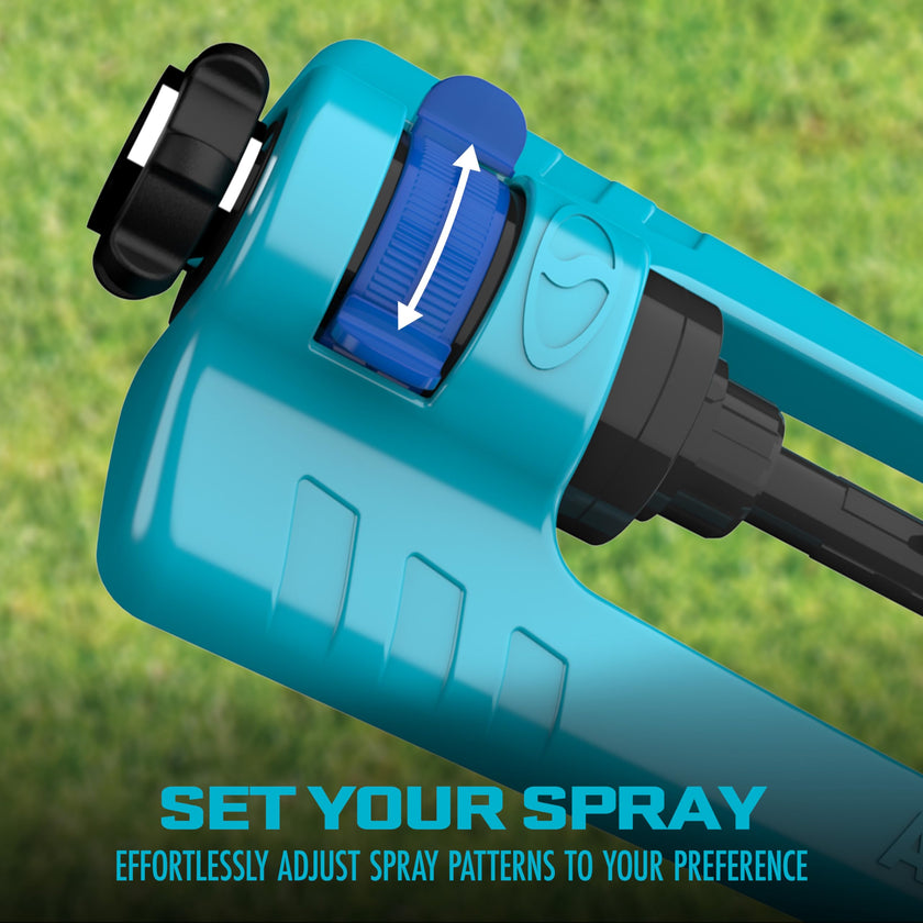 Aqua Joe SJI-OMS16 Indestructible Metal Base Oscillating Sprinkler with Adjustable Spray 🍁 All In One Marketplace Canada