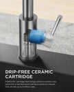 FORIOUS Kitchen Faucets, Brushed Nickel Kitchen Sink Faucet with Pull Down Sprayer, Commercial Kitchen Faucet Stainless Steel, Classic Single Handle Pull Out Sink Faucets for RV Laundry Utility Room 🍁 All In One Marketplace Canada