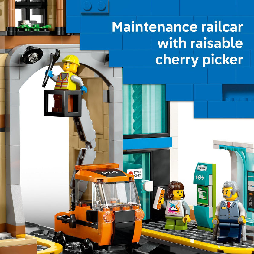 LEGO City Central Train Station Building Toy - Multi-Level Pretend Play Set for Boys & Girls, Ages 7+ - Building Blocks for Kids - Gift Idea for Birthdays - 60469 🍁 All In One Marketplace Canada