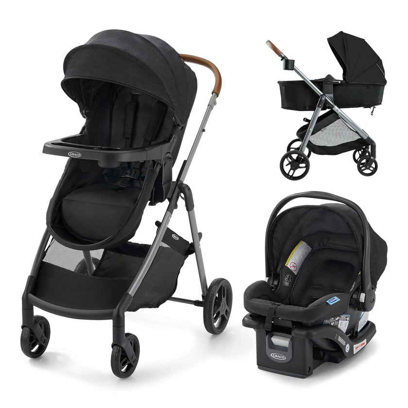 Graco Modes Trio Travel System | Riordan (Black) | 3-in-1 Baby Stroller and Car Seat Combo | Rear-Facing from 1.8-16 kg (4-35 lb) 🍁 All In One Marketplace Canada