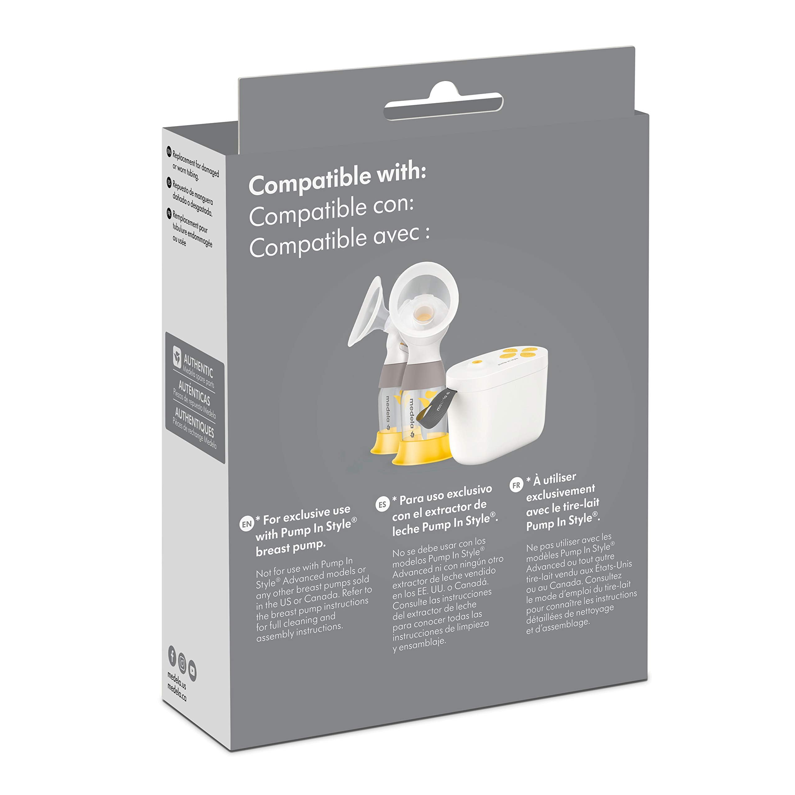 Medela Replacement Tubing, ONLY Compatible with Pump in Style Maxflow Breast Pump, Authentic Spare Breast Pump Parts Made Without BPA 🍁 All In One Marketplace Canada