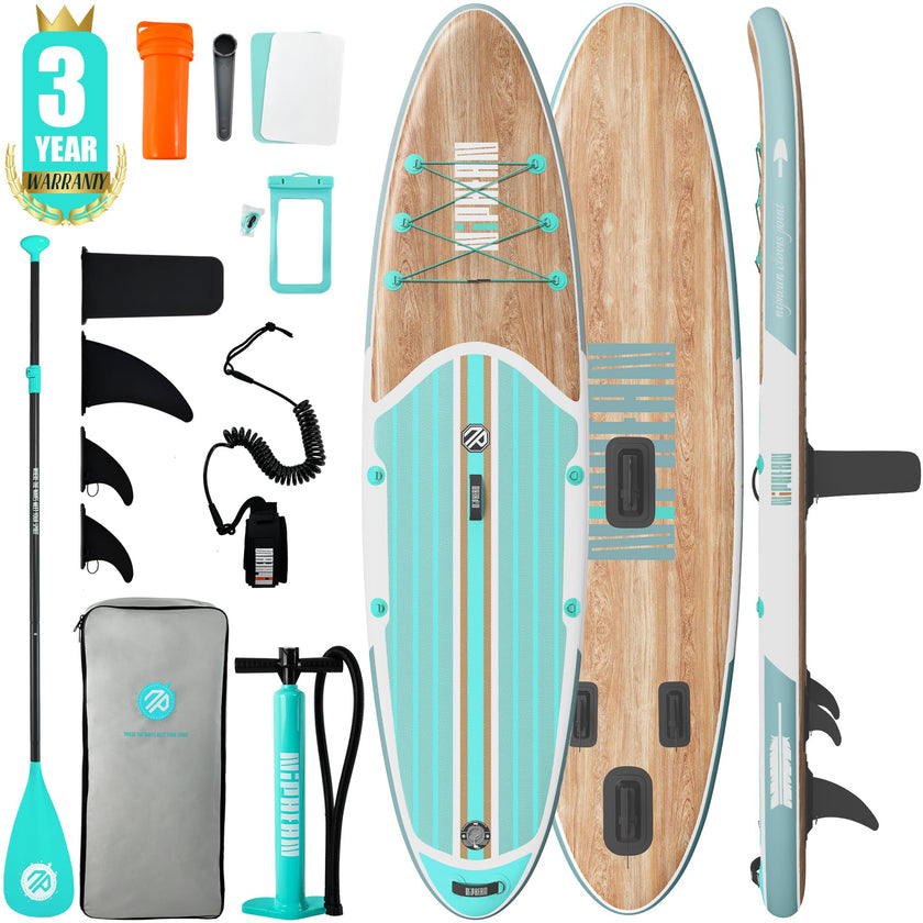 Niphean Inflatable Stand Up Paddle Board with SUP Accessories, 10'6'' All-Round Inflatable SUP, Anti-Slip EVA Deck, Inflatable Paddle Board for Adults & Youth 🍁 All In One Marketplace Canada