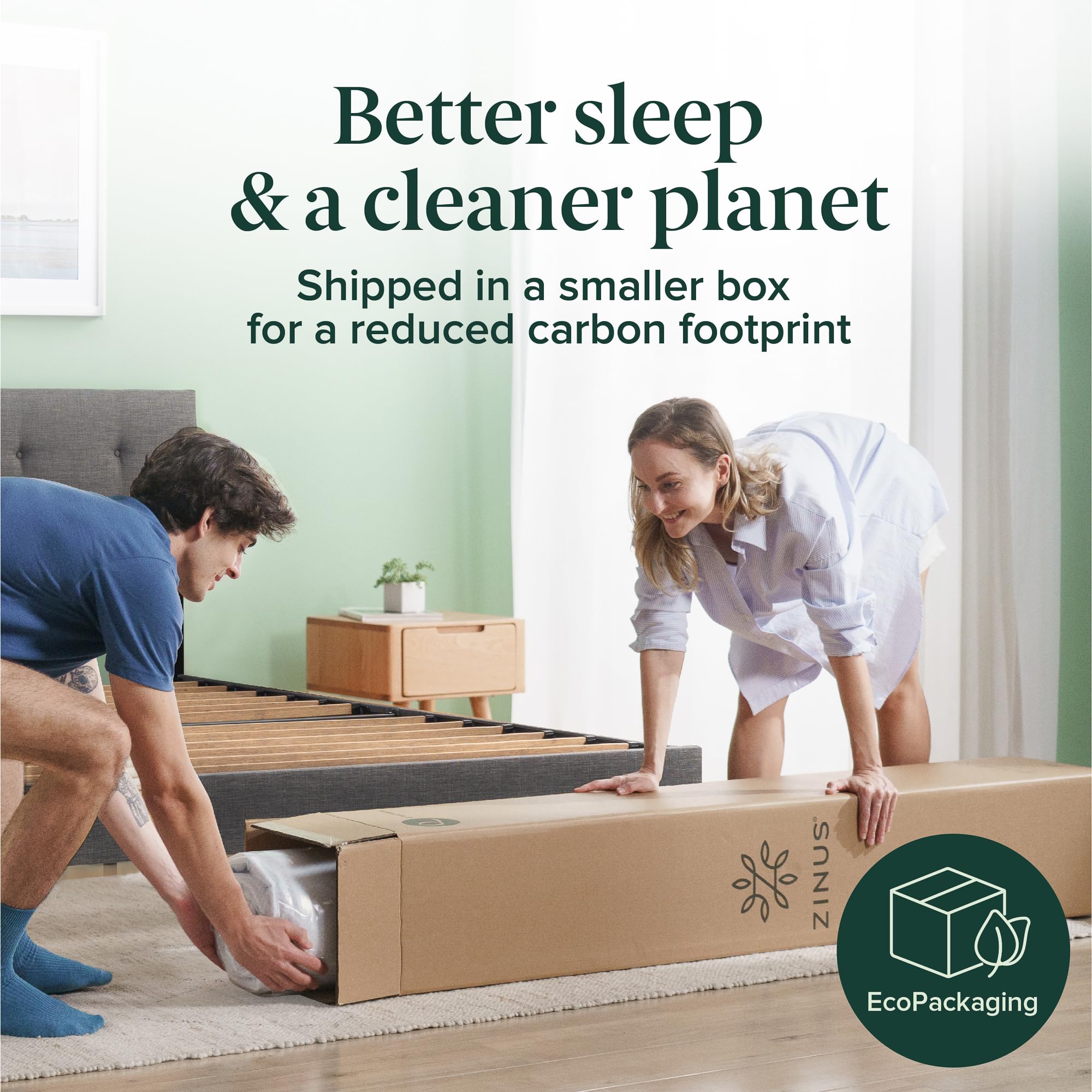 Zinus 6 Inch Foam and Spring Hybrid Mattress [New Version], Twin XL, Fiberglass Free, Medium Firmness, Durable Support, Certified Safe Foams & Fabric, Mattress in A Box 🍁 All In One Marketplace Canada