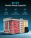 EUHOMY 12 Volt Refrigerator, 80QT(75L) 12V Fridge, Electric Cooler APP Control, Car Fridge 12/24V DC 110-240V AC, Car Refrigerator 0℉~68℉, 12 Volt Cooler for Camping, Trip, Truck, Boating, Outdoor 🍁 All In One Marketplace Canada