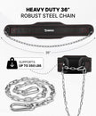 DMoose Dip Belt for Weightlifting, Weight Belt with Chain for Pullup, Gym Lifting Belt for Powerlifting, Squat, Bodybuilding, Heavy Duty Steel, Workout Belt with Comfortable Neoprene Support 🍁 All In One Marketplace Canada