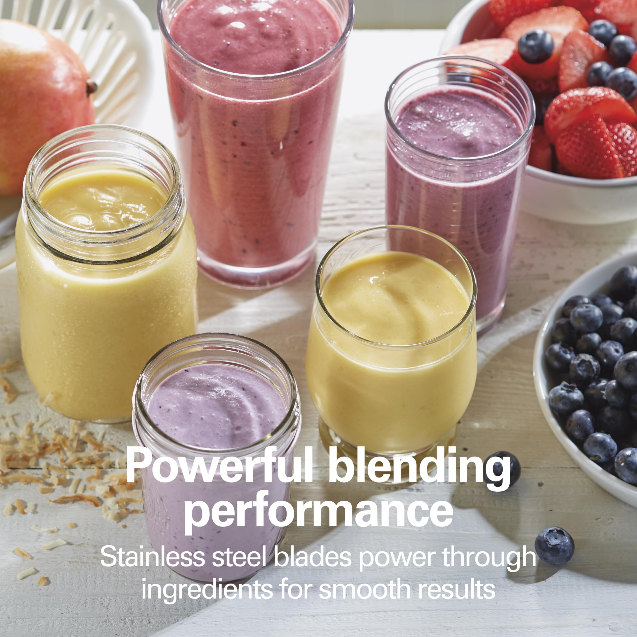 Hamilton Beach Personal Blender for Smoothies & Shakes, Portable Single Serve Blender with Travel Lid, 14 oz BPA-Free Jar, 175W, Compact Countertop Blender, Silver, 51107C 🍁 All In One Marketplace Canada