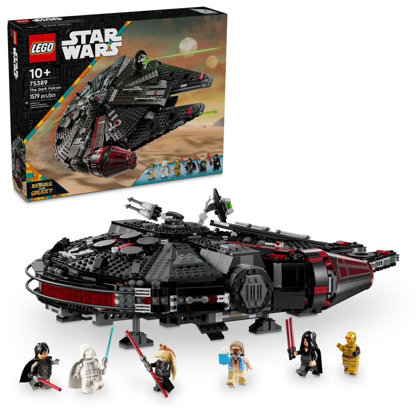 LEGO Star Wars The Dark Falcon Buildable Starship, Star Wars Toy Vehicle Set for Boys and Girls, Collectible Millenium Falcon Toy with 6 Star Wars Minifigures, Birthday Gift for Kids or Any Fan, 75389 🍁 All In One Marketplace Canada