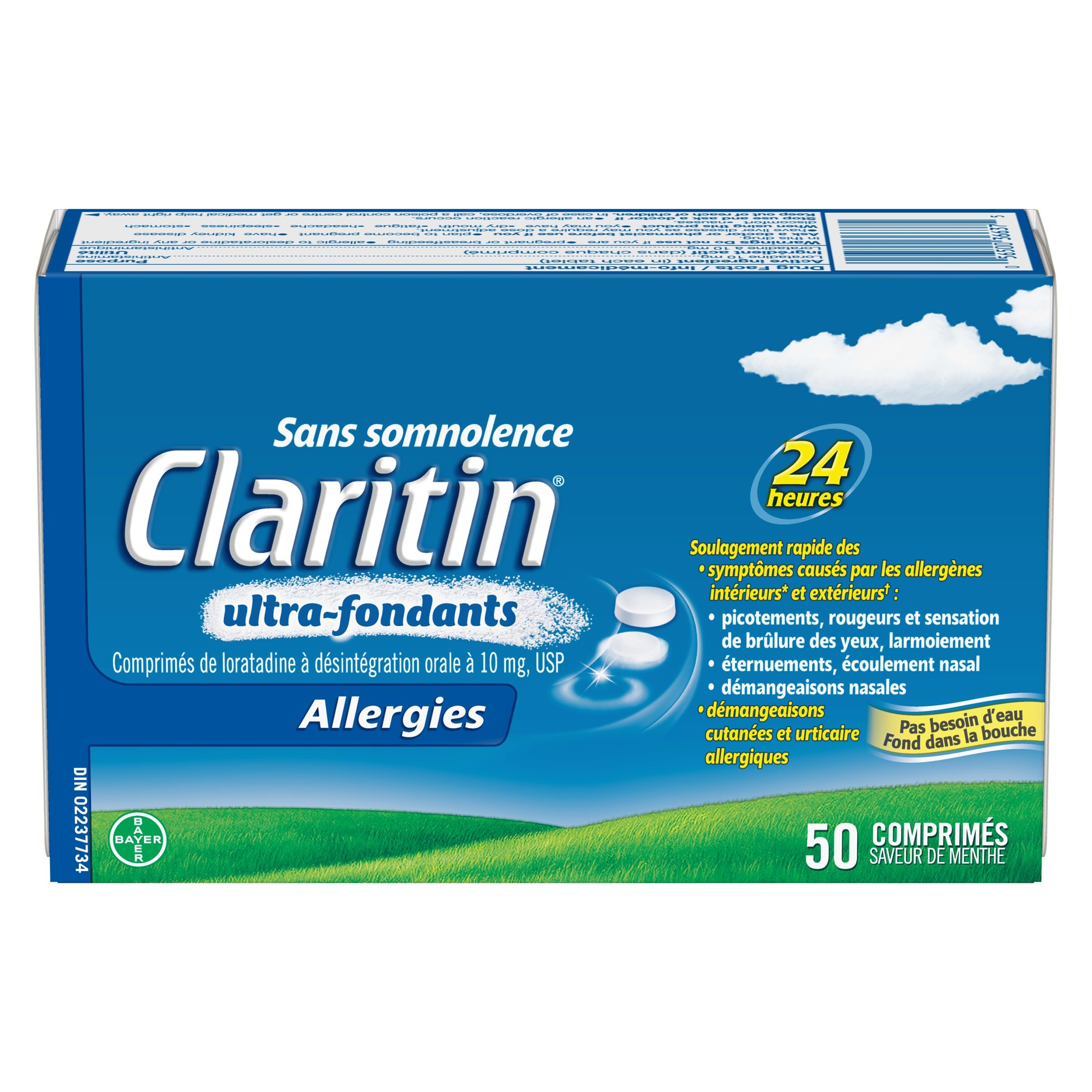 Claritin Rapid Dissolve Allergy Medicine, 24-Hour Non-Drowsy Relief 10 mg, 50 Tablets 🍁 All In One Marketplace Canada