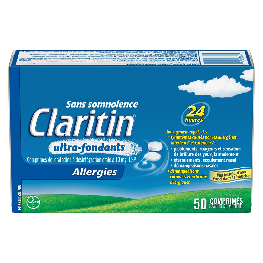 Claritin Rapid Dissolve Allergy Medicine, 24-Hour Non-Drowsy Relief 10 mg, 50 Tablets 🍁 All In One Marketplace Canada