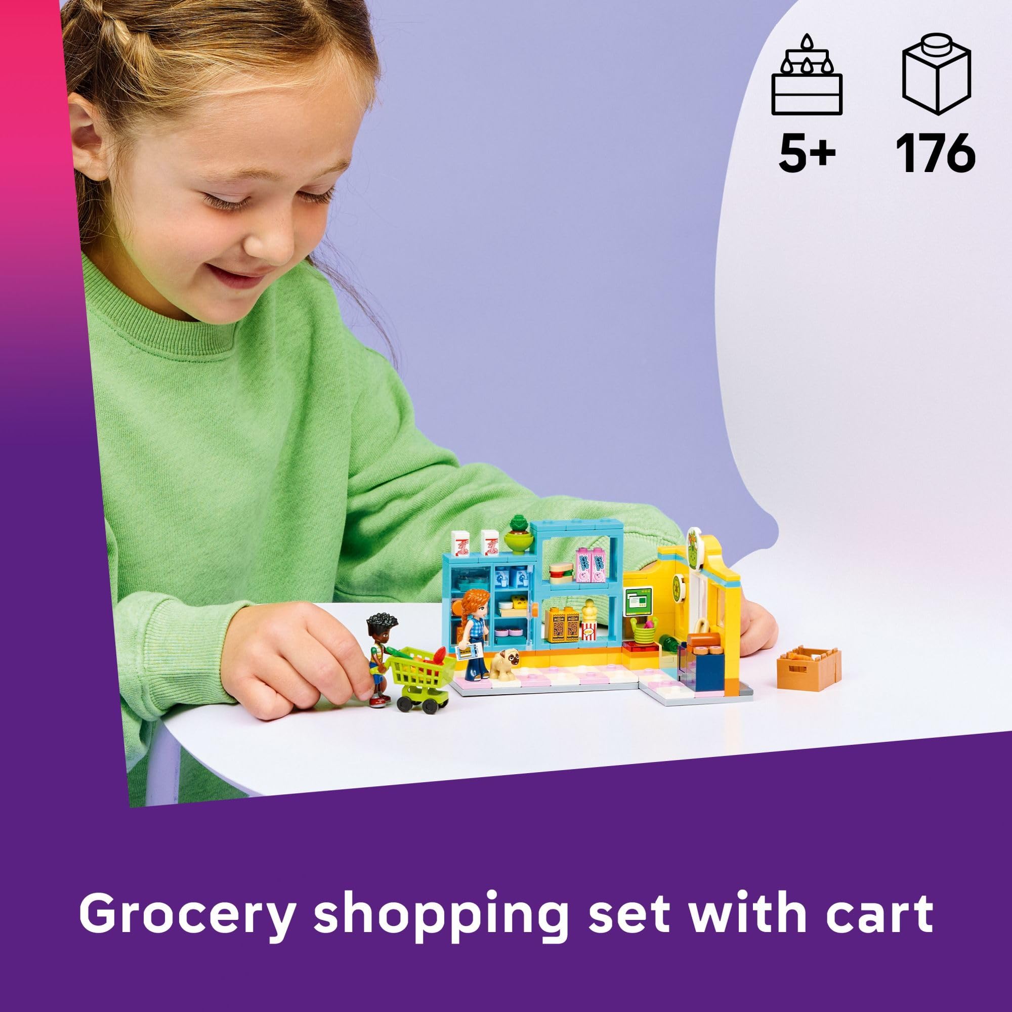 LEGO Friends Heartlake City Convenience Store Building Toy for Girls & Boys - Pretend Play Set for Kids, Ages 5+ - W/Autumn & Zac Minidolls, 1 Toy Dog, & Accessories - Gift Idea for Birthdays - 42680 🍁 All In One Marketplace Canada