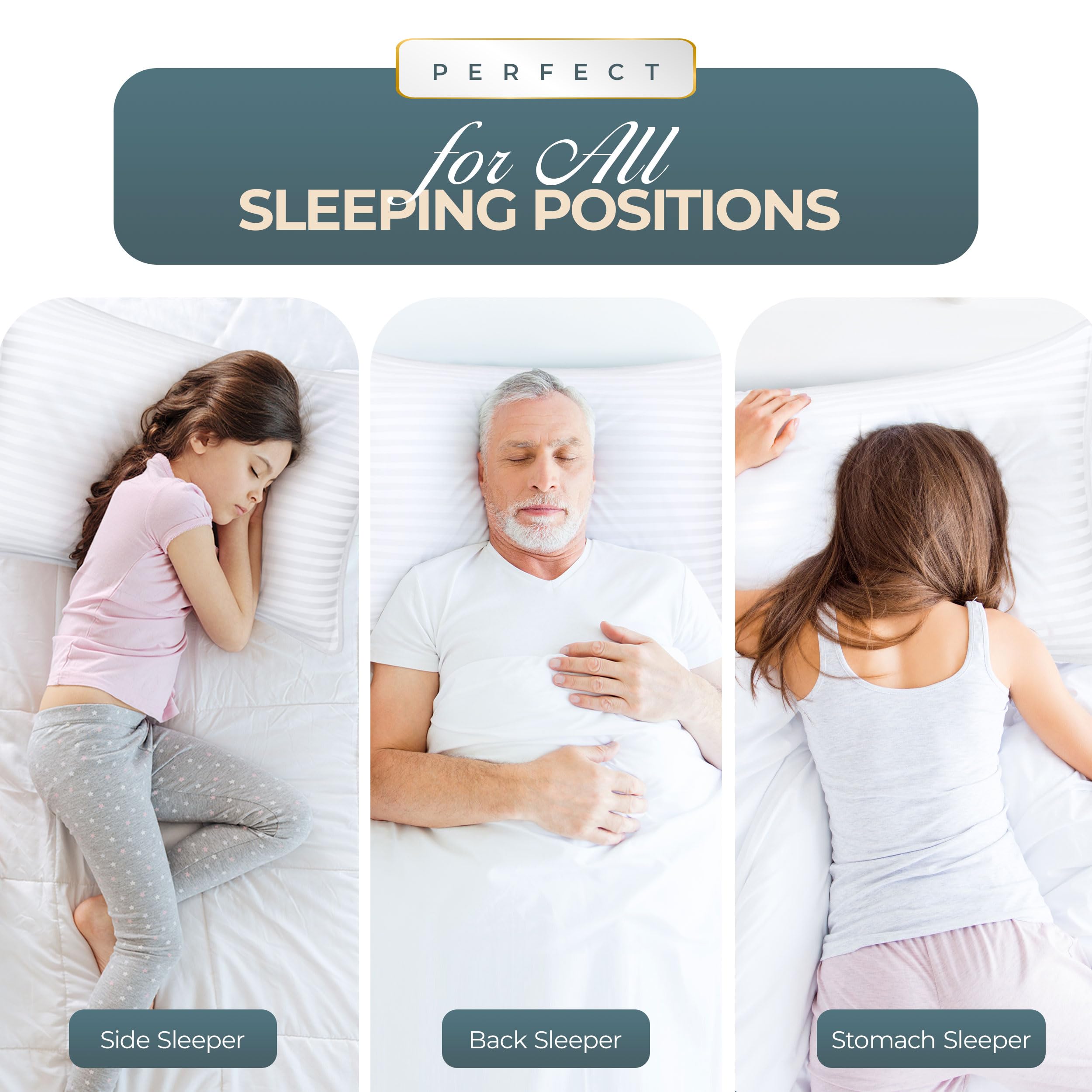 Utopia Bedding Pillows Queen Size 2 Pack – Soft, Supportive Hotel Quality Bed Pillow, Down Alternative Cooling Pillow for Side, Back or Stomach Sleepers, Premium Queen Pillows 🍁 All In One Marketplace Canada