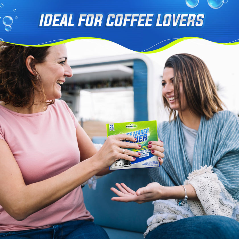 Freshero Coffee Machine Cleaner & Descaler Tablets – 24 Count, Compatible With Keurig, Breville, Ninja, Delonghi, Miele & Espresso Machines, Universal Cleaning Tabs for Coffee Maker Pots (24.0) 🍁 All In One Marketplace Canada