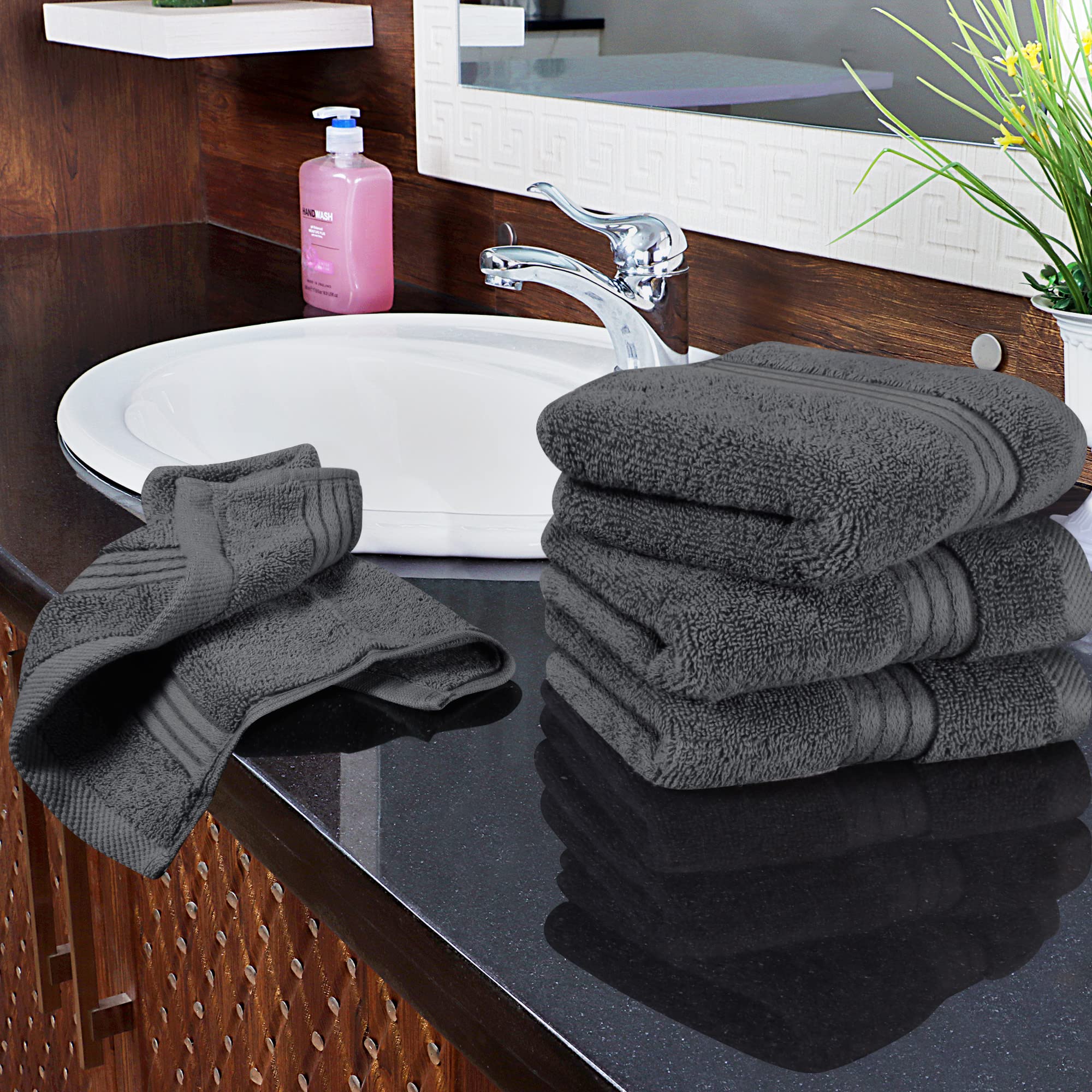Utopia Towels 12 Pack Premium Wash Cloths Set, 12 by 12 Inches, 100% Cotton Ring Spun, Highly Absorbent and Soft Feel Washcloths for Bathroom, Spa, Gym, and Face, Grey 🍁 All In One Marketplace Canada