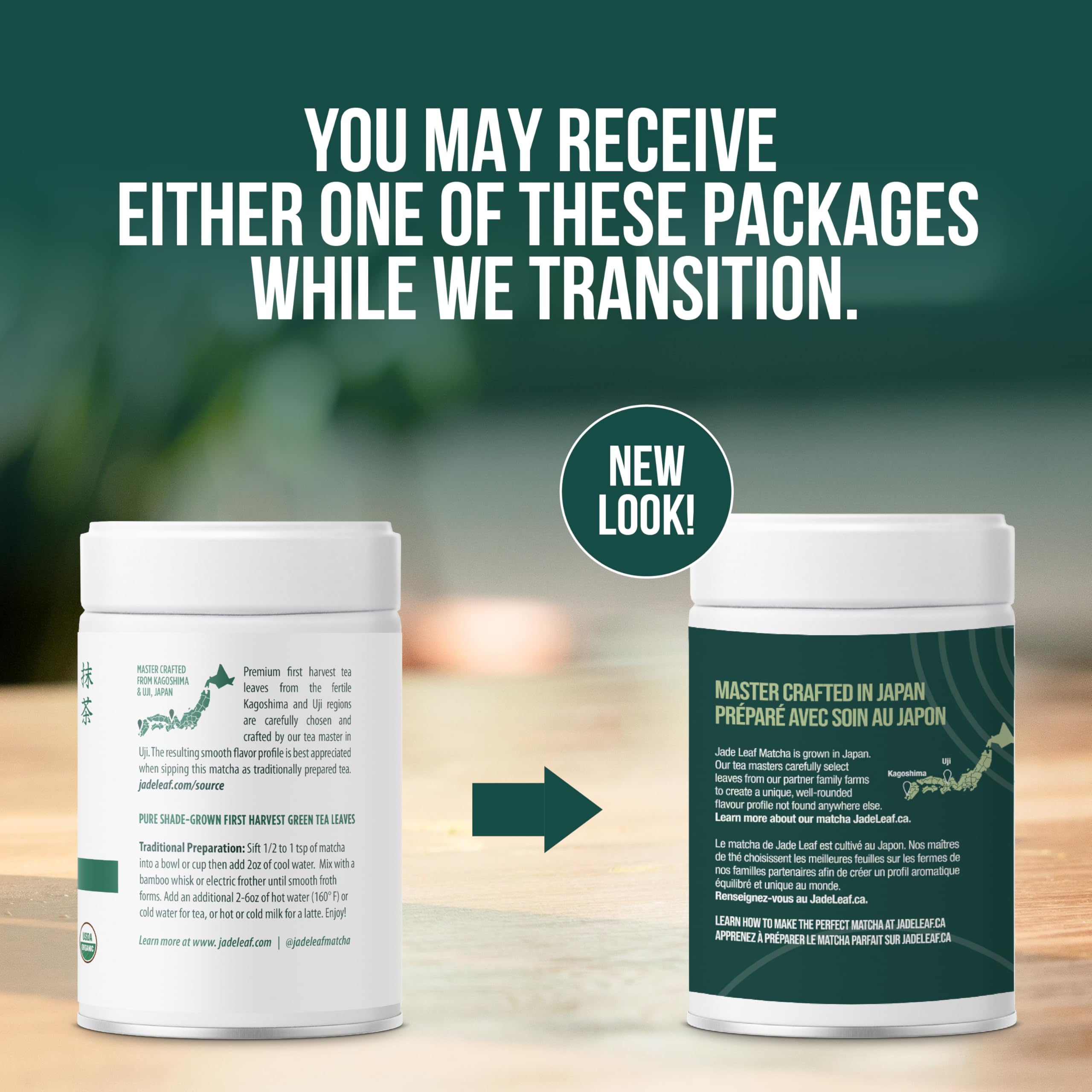 Jade Leaf Matcha Organic Ceremonial Grade Matcha Green Tea Powder - 100% Pure Japanese First Harvest Green Tea for Ceremonies, Usucha, Lattes 100g Tin (Pack of 1) 🍁 All In One Marketplace Canada