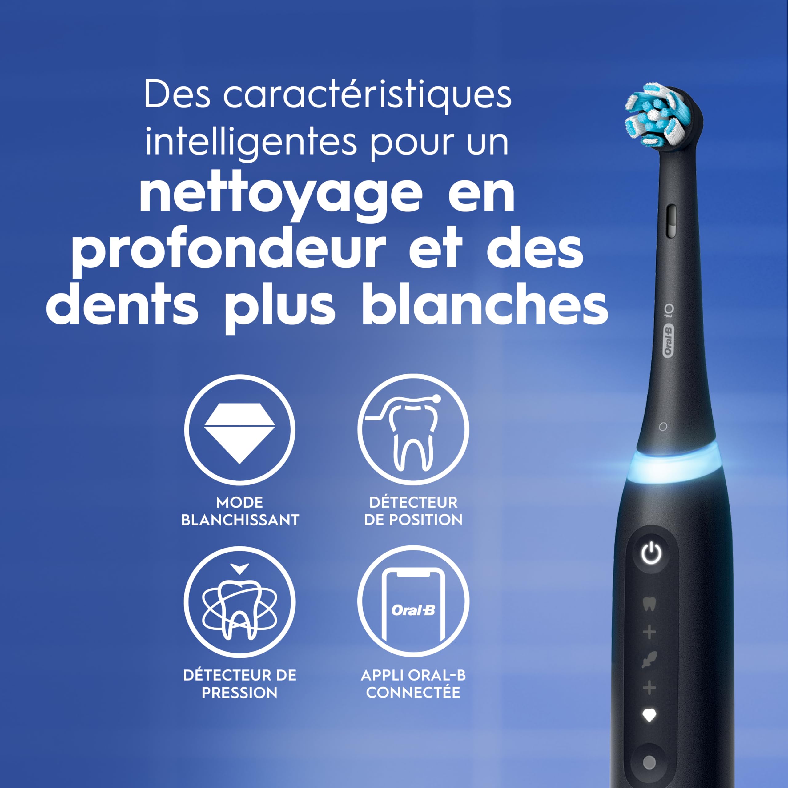 Oral-B iO Series 5 Limited Electric Toothbrush with (3) Brush Head, Rechargeable, Black 🍁 All In One Marketplace Canada