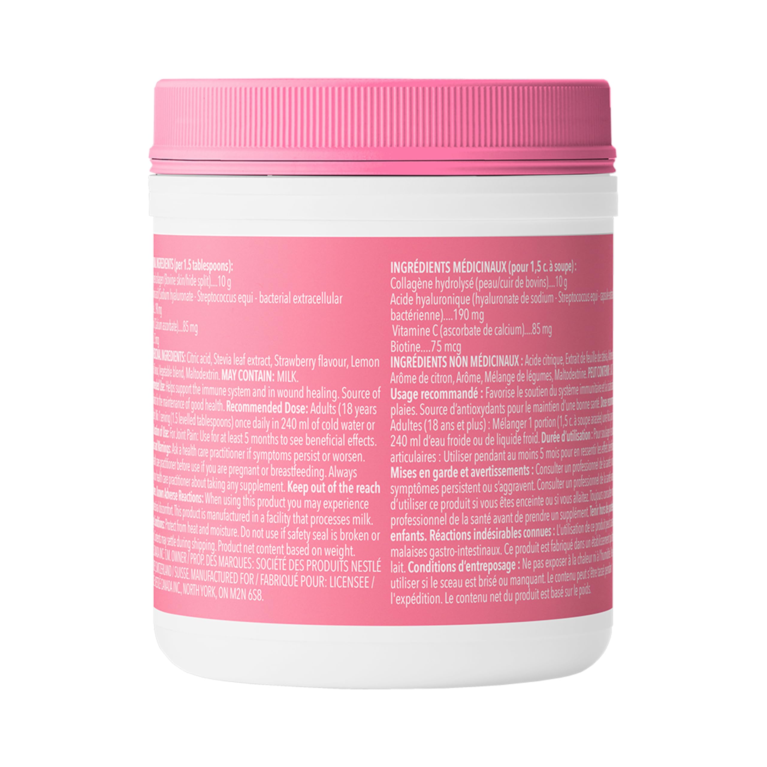 VITAL PROTEINS Beauty Collagen Peptides Strawberry Lemon Powder, Supports Hair, Skin & Nails With Hyaluronic Acid, Biotin & Vitamin C & Helps Form Collagen & Reduce Joint Pain Associated With Osteoarthritis, 201 g 🍁 All In One Marketplace Canada