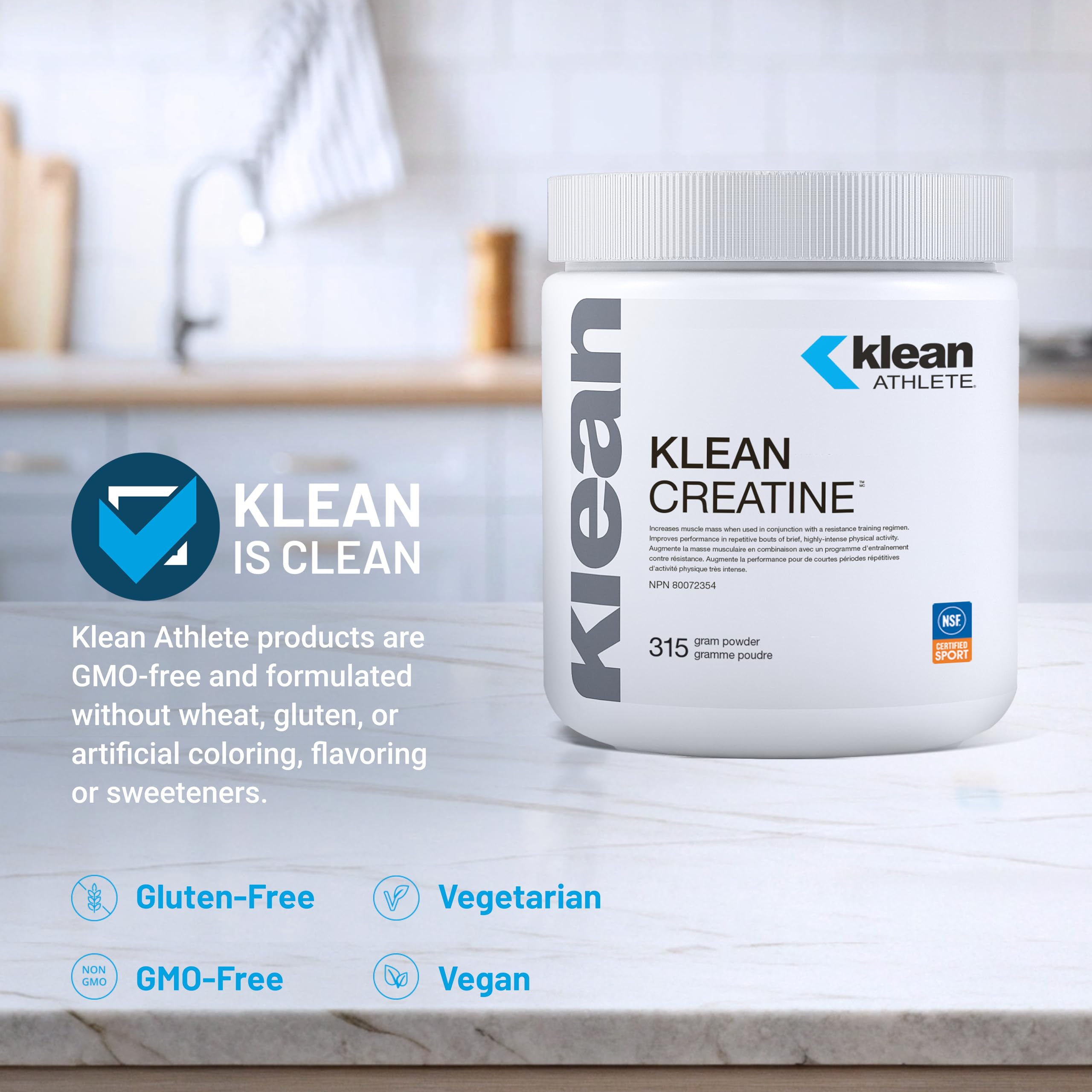 Klean Athlete - Klean Creatine - Supports Muscle Strength and Performance* - NSF Certified for Sport - 315 Grams Powder 🍁 All In One Marketplace Canada